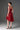 Red floral vine lace U-neck mini mullet dress - IHF STUDIO