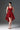Red floral vine lace U-neck mini mullet dress - IHF STUDIO