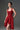 Red floral vine lace U-neck mini mullet dress - IHF STUDIO
