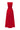 Red silk taffeta trapeze maxi A-line dress with crystal embellishment - IHF STUDIO