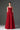 Red silk taffeta trapeze maxi A-line dress with crystal embellishment - IHF STUDIO