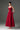 Red Silk Taffeta Trapeze Midi Mullet A-line Dress With Crystals Embellishment - IHF STUDIO