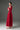Red Silk Taffeta Trapeze Midi Mullet A-line Dress With Crystals Embellishment - IHF STUDIO