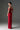 Red Taffeta Maxi Corset Dress with Off-Shoulder Sequin Embellishment - IHF STUDIO
