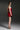 Red Taffeta Mini Column Dress with Sequin Floral Embellishment - IHF STUDIO