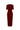Red V-neck midi dress with crystal-embellished neckline.