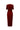Red V-neck midi dress with crystal-embellished neckline.
