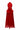 Red Vine Floral Lace Halter Midi A-Line Dress With Waist Cut-Out And Red Crystal Embellishment - IHF STUDIO
