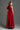 Red Vine Floral Lace Halter Midi A-Line Dress With Waist Cut-Out And Red Crystal Embellishment - IHF STUDIO