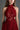 Red Vine Floral Lace Halter Midi A-Line Dress With Waist Cut-Out And Red Crystal Embellishment - IHF STUDIO