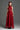 Red Vine Floral Lace Halter Midi A-Line Dress With Waist Cut-Out And Red Crystal Embellishment - IHF STUDIO