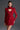 Red Vine Floral Lace Long-Sleeve Mini Dress With Heart Cutout, Balloon Drawstring - IHF STUDIO