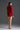 Red Vine Floral Lace Long-Sleeve Mini Dress With Heart Cutout, Balloon Drawstring - IHF STUDIO