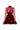 Red Vine Guipure Lace & Velvet Long-Sleeve Mini Dress With Draped Details And Heart-Shaped Embellishment - IHF STUDIO