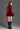 Red Vine Guipure Lace & Velvet Long-Sleeve Mini Dress With Draped Details And Heart-Shaped Embellishment - IHF STUDIO