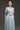 Sky Blue Sequin Floral Lace Short-Sleeve A-Line Dress With Silk Taffeta - IHF STUDIO