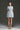 Sky Blue Sequin Floral Lace Short-Sleeve Structured Puffy Mini Dress - IHF STUDIO
