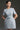 Sky Blue Sequin Floral Lace Short-Sleeve Structured Puffy Mini Dress - IHF STUDIO