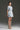 Sky Blue Sequin Floral Lace Short-Sleeve Structured Puffy Mini Dress - IHF STUDIO