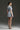 Sky Blue Sequin Floral Lace Short-Sleeve Structured Puffy Mini Dress - IHF STUDIO