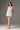Taffeta Strapless Blue-Grey Mini Dress with Crystal Bow Details - IHF STUDIO