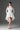 White Floral Vine Lace Mini Mullet Dress With Halter Neck And Long Sleeves - IHF STUDIO