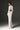 White Mesh Lace Long-Sleeve Crop Top & Beige Mesh Lace Column Skirt Set - IHF STUDIO