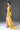 Yellow Floral Garden Lace halter mini-column dress with asymmetric draping, pearl clusters and crystal embellishment.