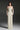Yellow Lacquered Brocade Column Dress with Pearl and Crystal Chain Embellishment - IHF STUDIO