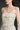 Yellow Lacquered Brocade Column Dress with Pearl and Crystal Chain Embellishment - IHF STUDIO