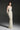 Yellow Lacquered Brocade Column Dress with Pearl and Crystal Chain Embellishment - IHF STUDIO