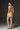 Yellow Smocked Silk Bustier Mini Column Dress with Gold Flower Waist Belt - IHF STUDIO